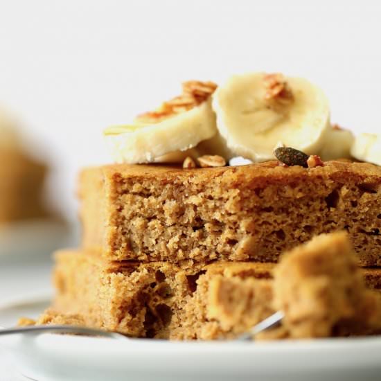 Vegan Sheet Pan Pumpkin Pancakes