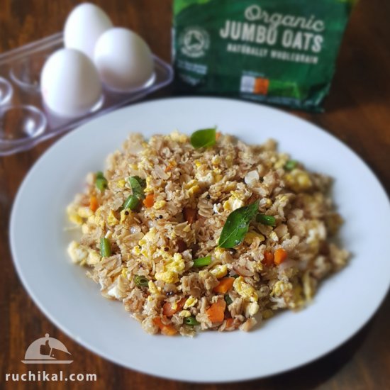 Egg Scrambled Oats Upma