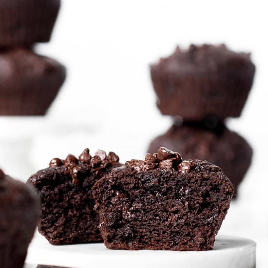 Dark Chocolate Coffee Muffins – GF