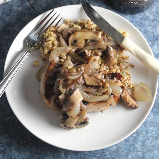 Garlic Mushroom Pork Chops