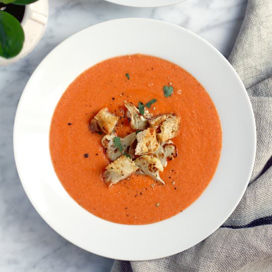 Bell Pepper and Cauliflower Soup