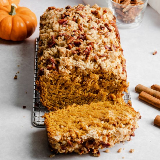 Pumpkin Bread with Streusel Topping