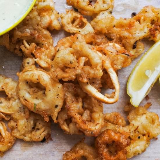 Calamari with Lemon & Thyme Aioli