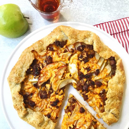 Sausage Apple Cheddar Galette