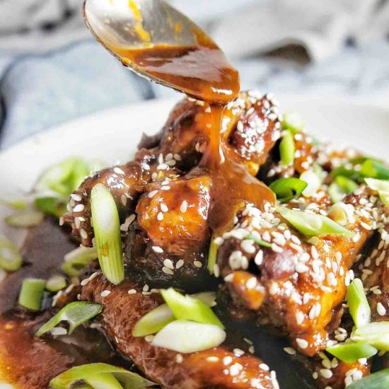 Slow Cooker Teriyaki Chicken Wings