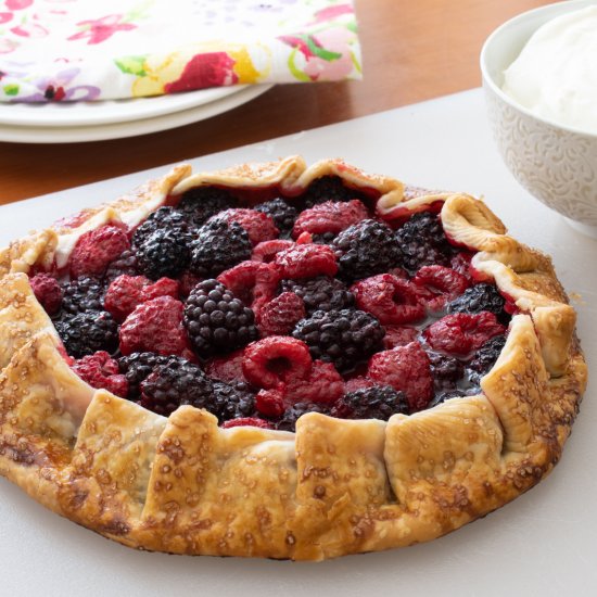 Raspberry and Blackberry Galette