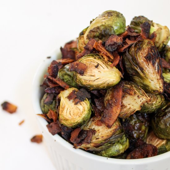 Brussel sprouts with coconut bacon