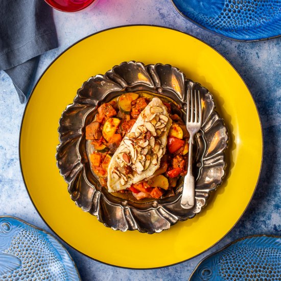 Sole with Brown Butter Almonds