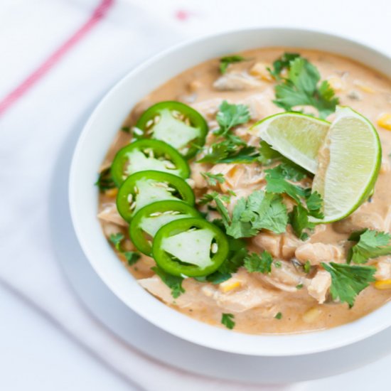 Slow Cooker White Chicken Chili