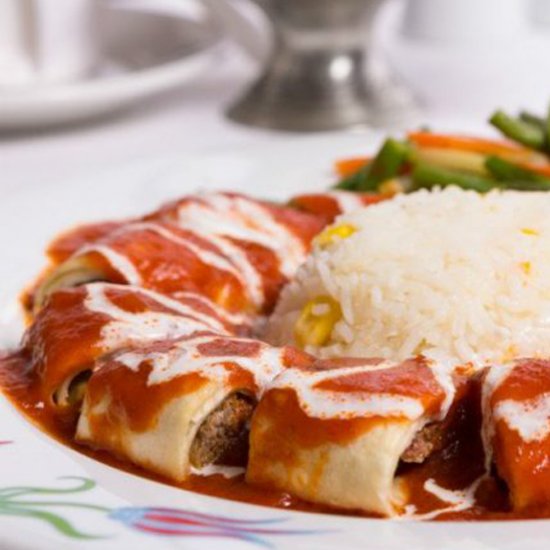 From Turkish Cuisine: Beyti Kebab