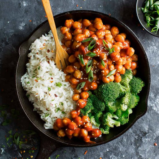 Sweet and Sour Chickpeas