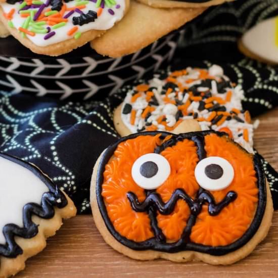 Decorated Halloween Shortbread