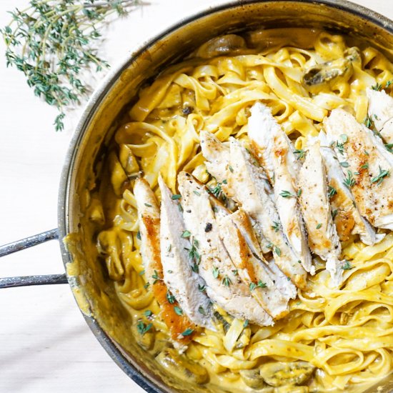 Pumpkin Chicken Alfredo