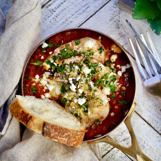 Roasted Shrimp With Feta