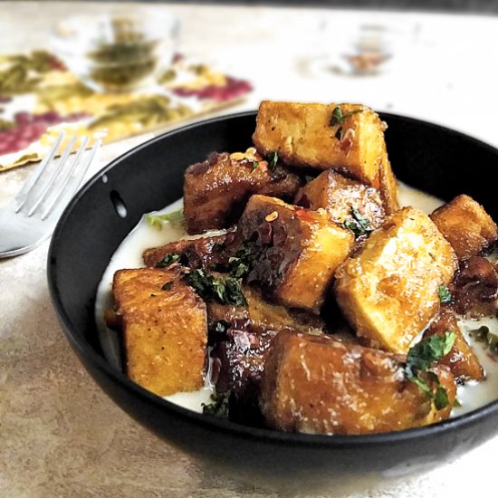 Spicy Tofu with Coconut Cream Sauce