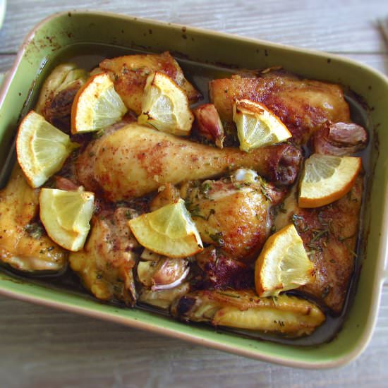 Simple chicken in the oven