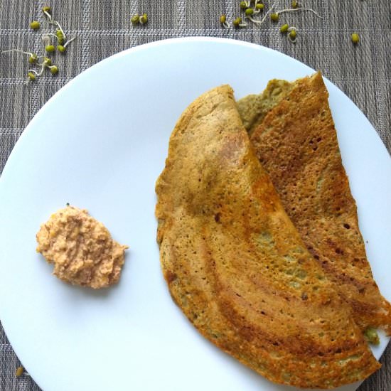 Sprouted Moong chila