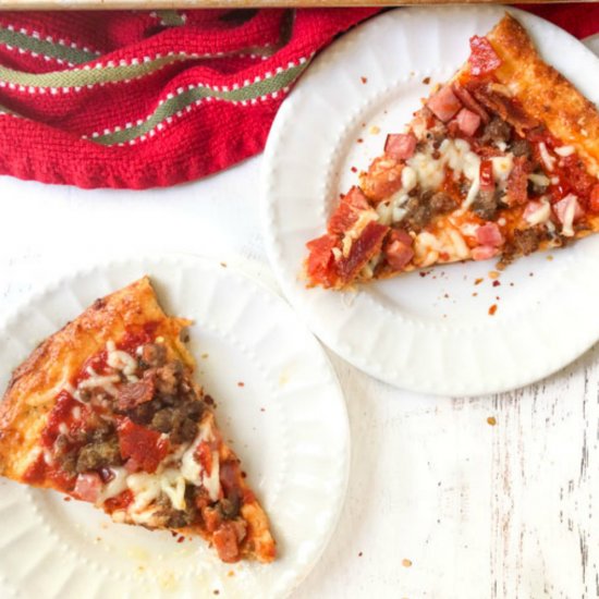 Meat Lovers Low Carb Pizza