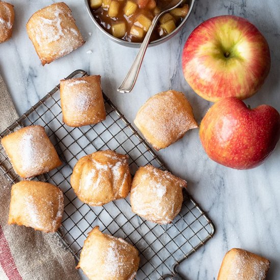 Boozy Apple Beignets