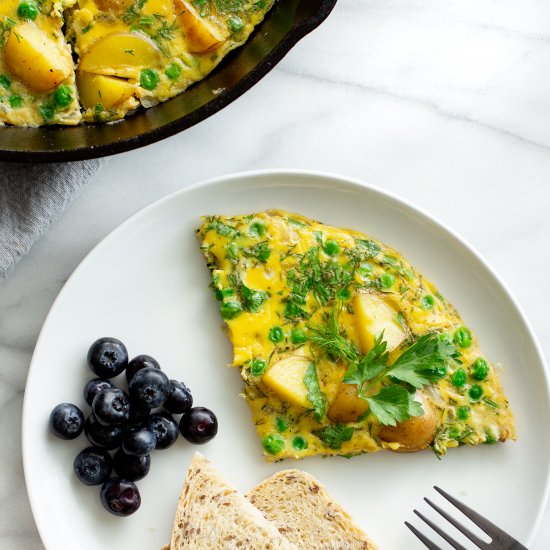 Potato and Green Pea Frittata