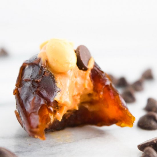 Vegan Candy Bar Stuffed Dates