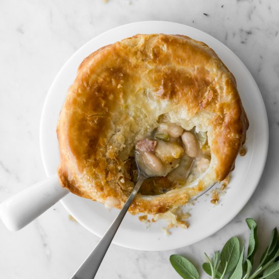 pumpkin pot pie with white beans