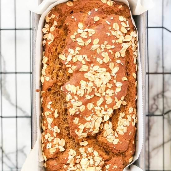 Pumpkin Banana Oat Bread – vegan GF