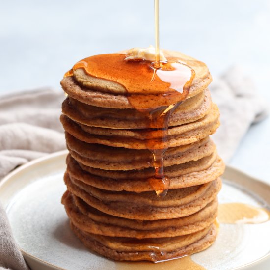 whole grain pumpkin pancakes