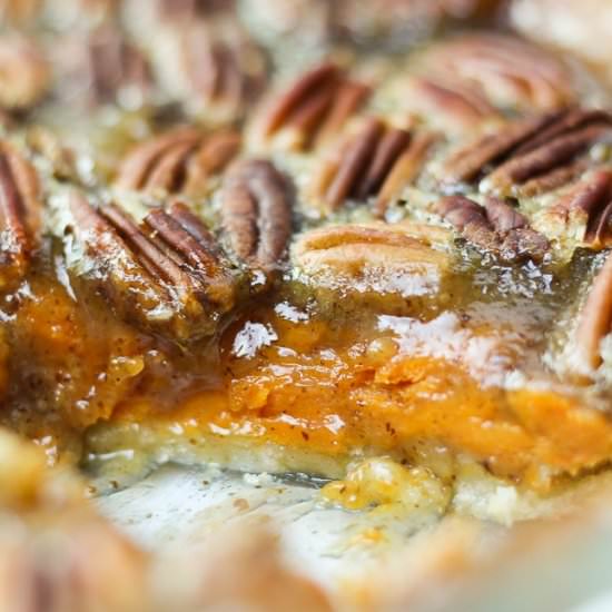 Grandma’s Sweet Potato Pecan Pie