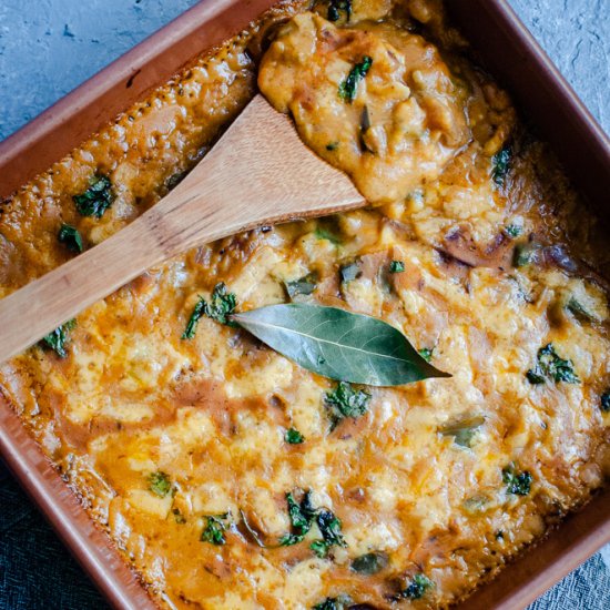 Cheesy Butternut Squash Casserole