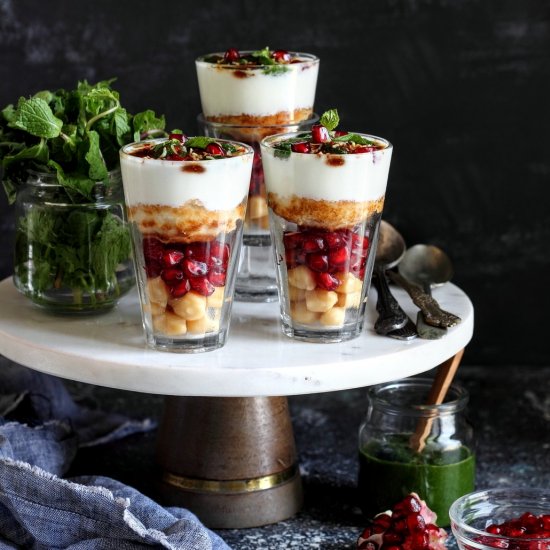 suji dahi bhalle chaat parfait