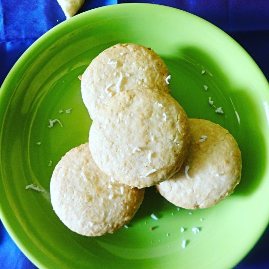 Eggless Coconut Cookies