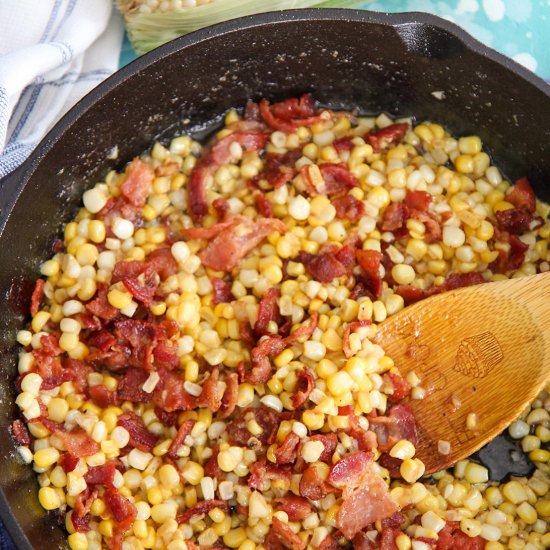 Southern Fried Corn With Bacon