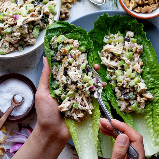 Healthy Chicken Salad with Walnuts