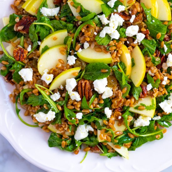 Farro Salad with Apples and Arugula