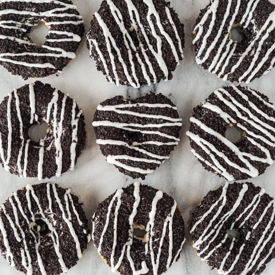 Baked Cookies and Cream Doughnuts