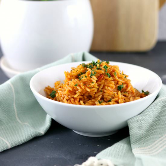 Easy Tomato Basil Rice Side Dish