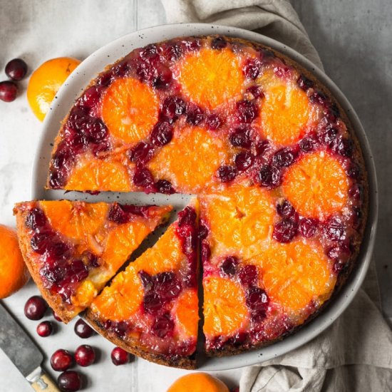 Upside down cranberry cake