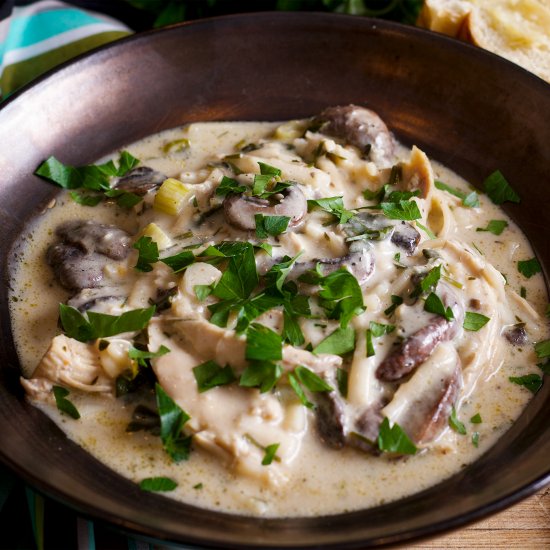 Creamy Chicken and Mushroom Soup