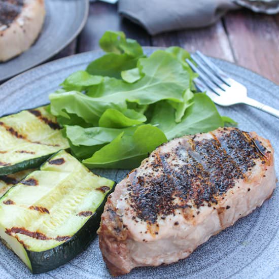 Cinnamon Coffee Rubbed Pork Chops