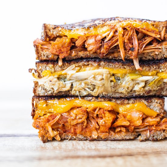 Vegan Grilled Cheese w/ Jackfruit