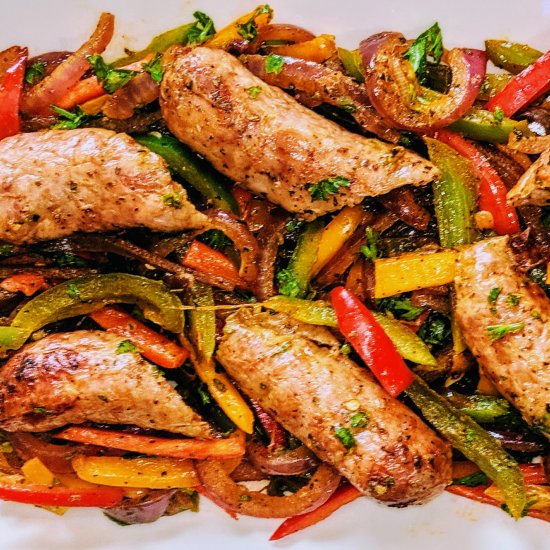 Sausage with Peppers and Onions