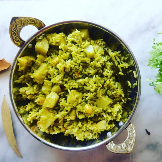 Coriander/Cilantro Rice Onepot meal