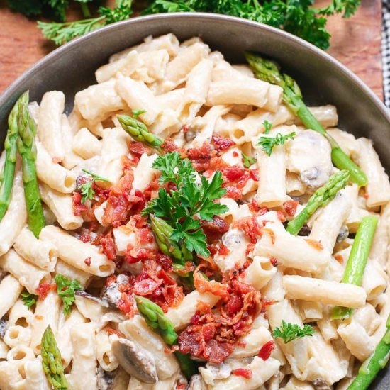 Bacon and Mushroom Pasta