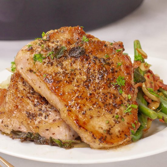 Perfect Pan Seared Pork Chops