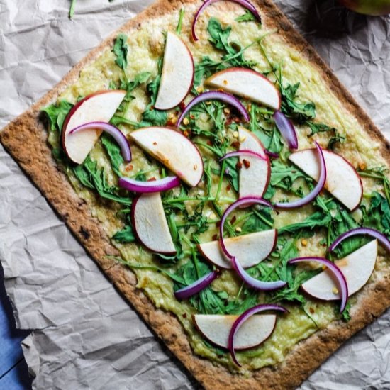 Apple Arugula Flatbread Pizza