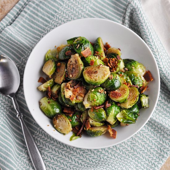 Cast Iron Brussel Sprouts w/ Bacon