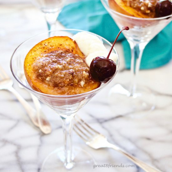 Baked Stuffed Peaches & Mascarpone