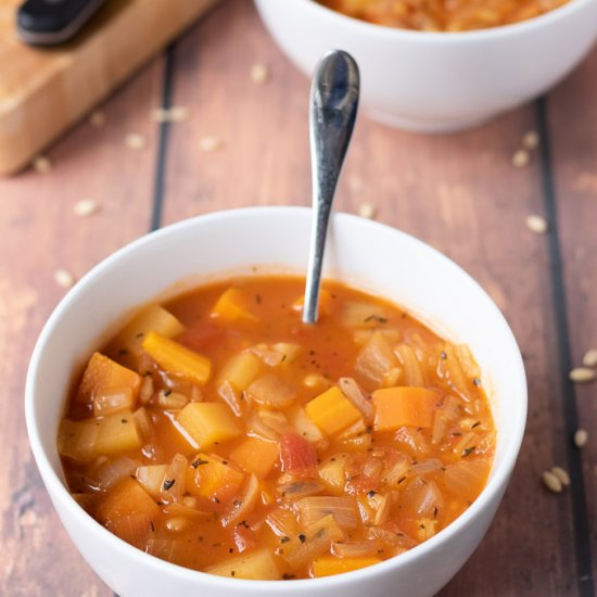 Pearl Barley Vegetable Soup