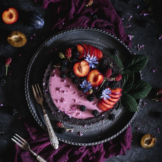 No-bake Blackberry-Plum Pie